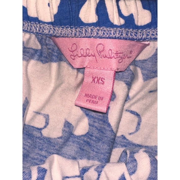 Lilly Pulitzer Tusk in Sun Blue Elephant Windsor Strapless Pull On Dress ‎ XXS - Picture 6 of 7